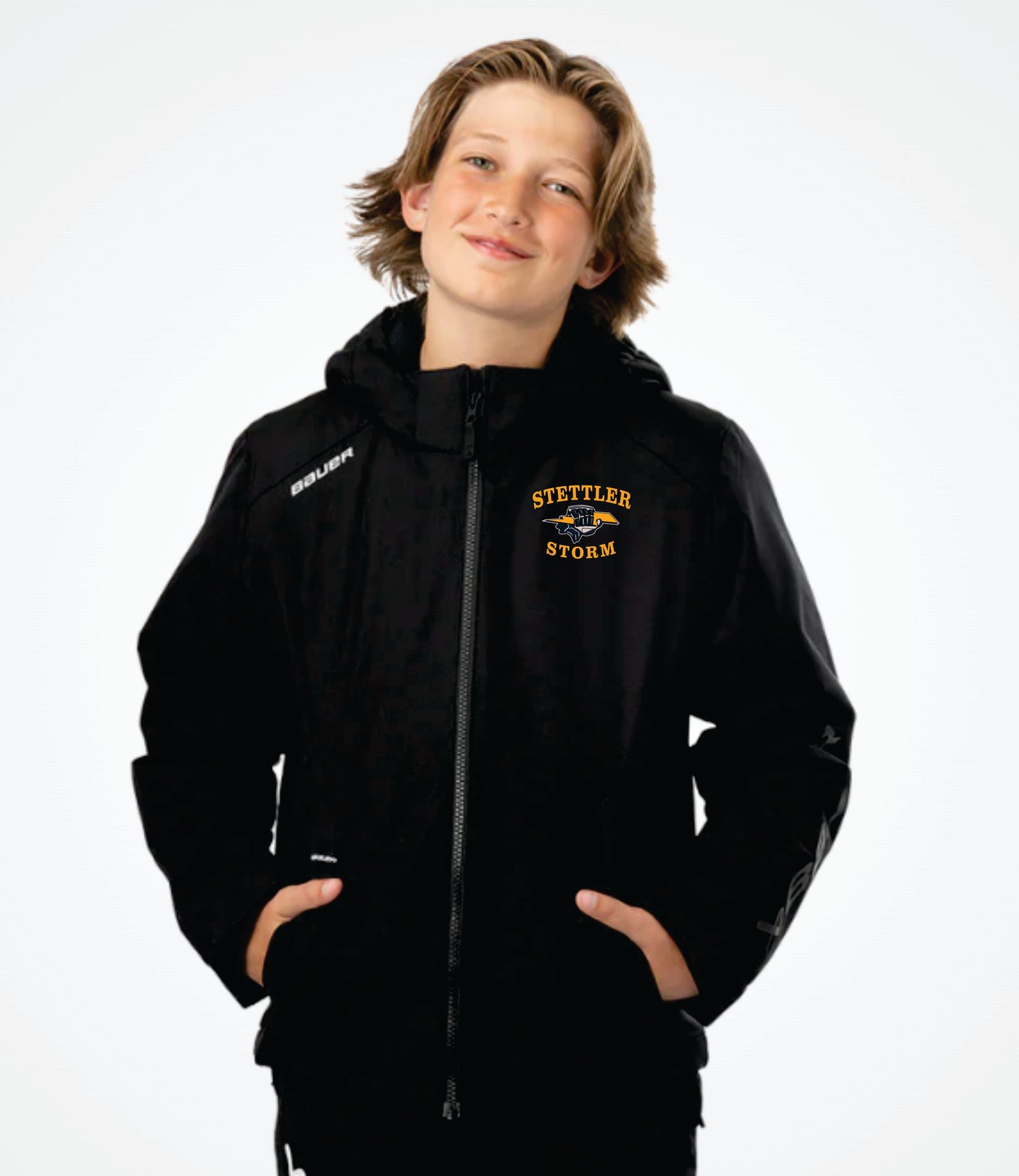 BAUER TEAM HEAVYWEIGHT JACKET - YOUTH - STETTLER STORM - EMB