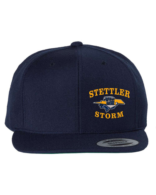 FLAT BRIM FULL BACK SNAPBACK HAT 6089M - STETTLER STORM - EMB