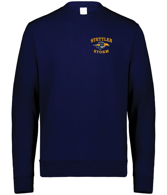 ALL DAY CORE BASICS FLEECE CREWNECK SWEATSHIRT - YOUTH - STETTLER STORM - EMB